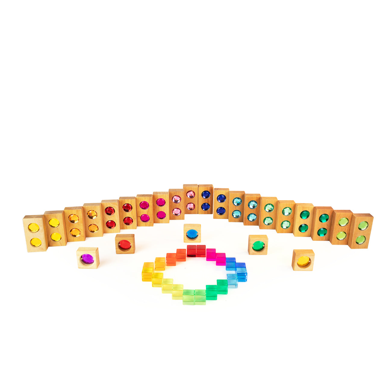 Bauspiel - 0152 Kleine Farbstraße mit Lichtbauwürfel 45 Teile