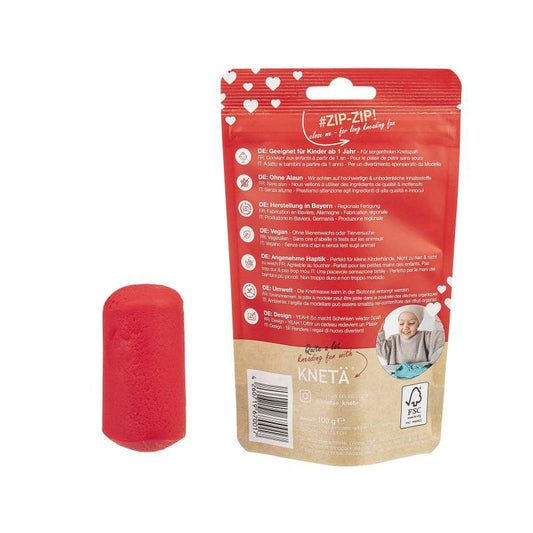 KNETÄ - Knetä Bag vegane Spielknete - rot 100gr