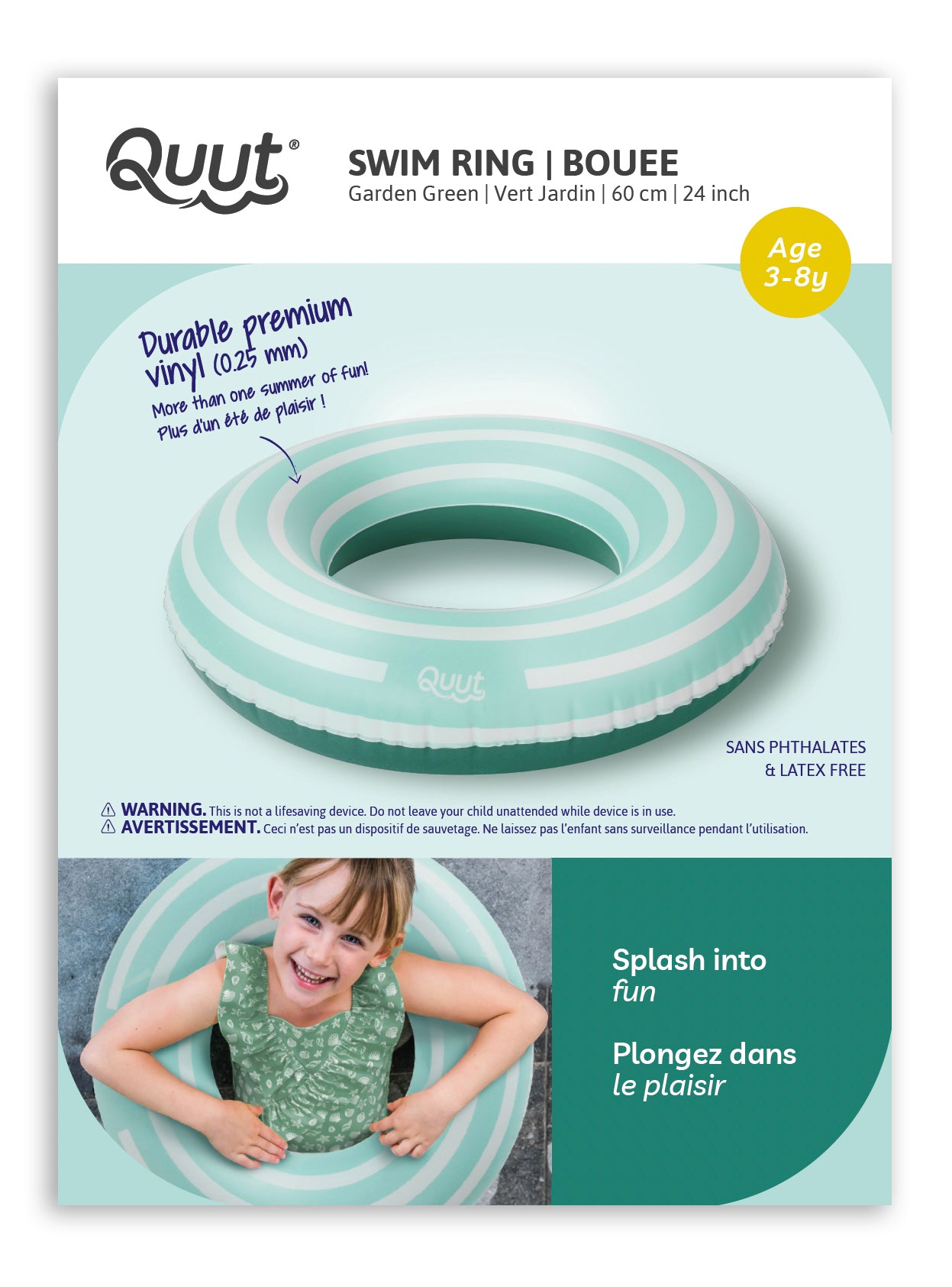 Quut - Schwimmring M Ø60cm Garden Green - 173380 Swim ring 60cm Garden Green 4