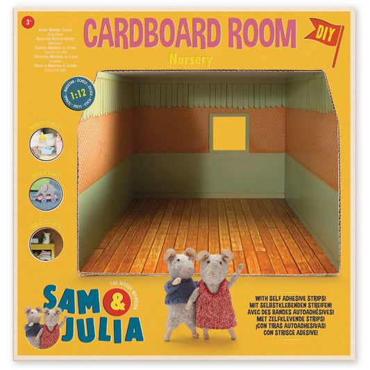 Mäusehaus-Zimmer Nursery Sam & Julia mit bedruckter Pappe und Tapeten-Design