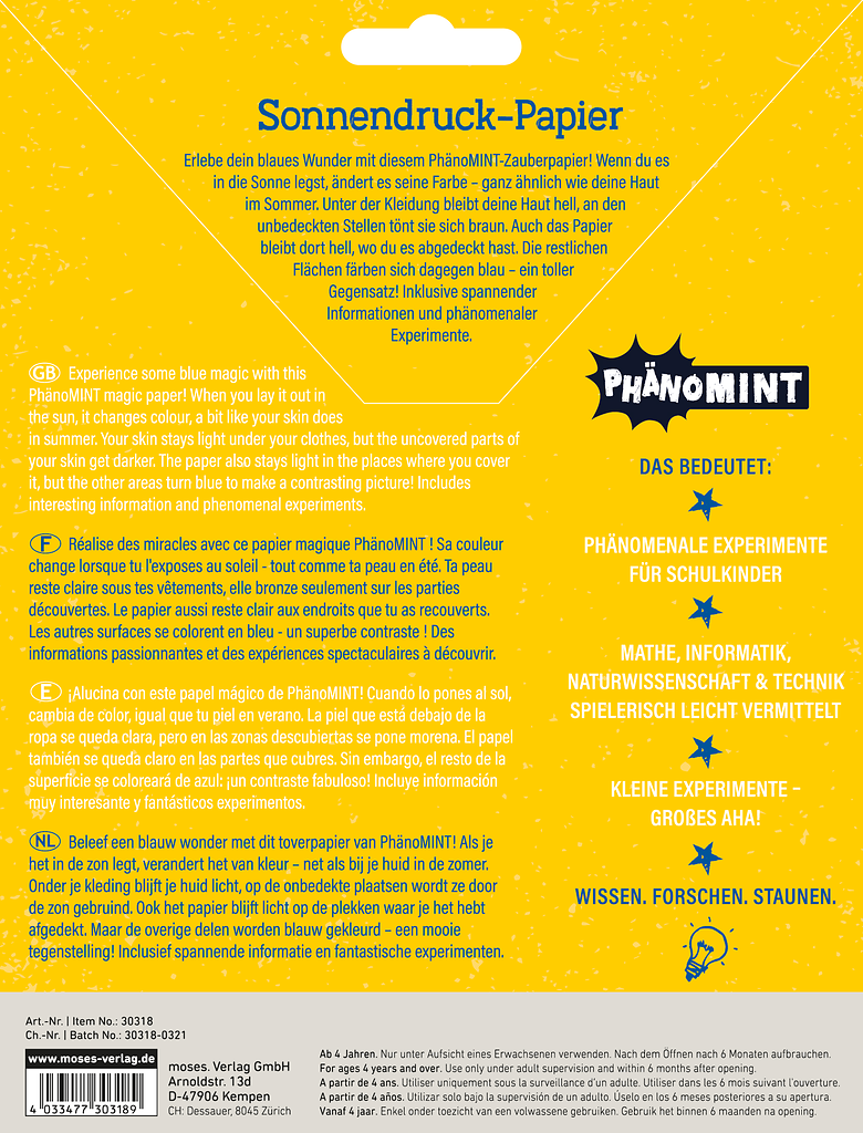Moses - PhänoMINT Sonnendruck-Papier Bild 6