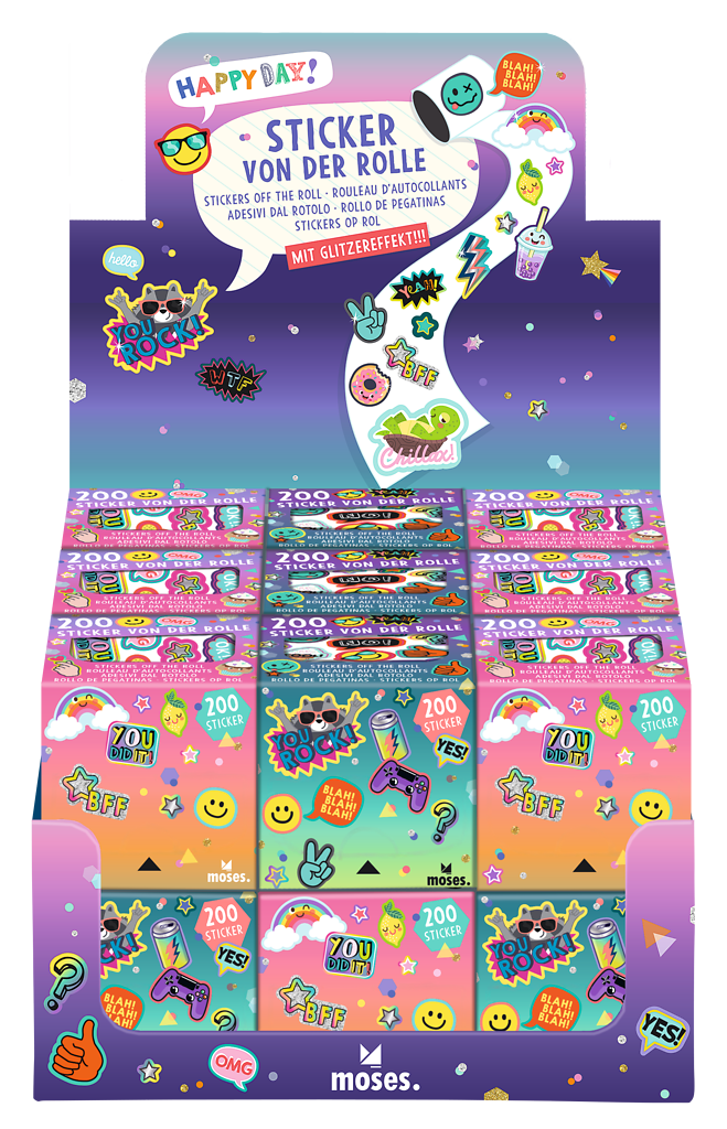 Moses - Happy Day Sticker von der Rolle Bild 2