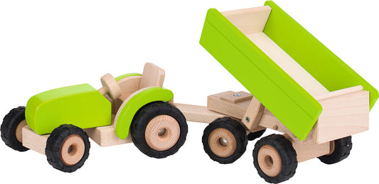 Goki - Traktor grün mit Anhänger Bild 1