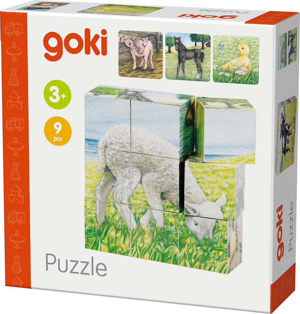 Goki - Würfelpuzzle Bauernhoftiere Bild 7
