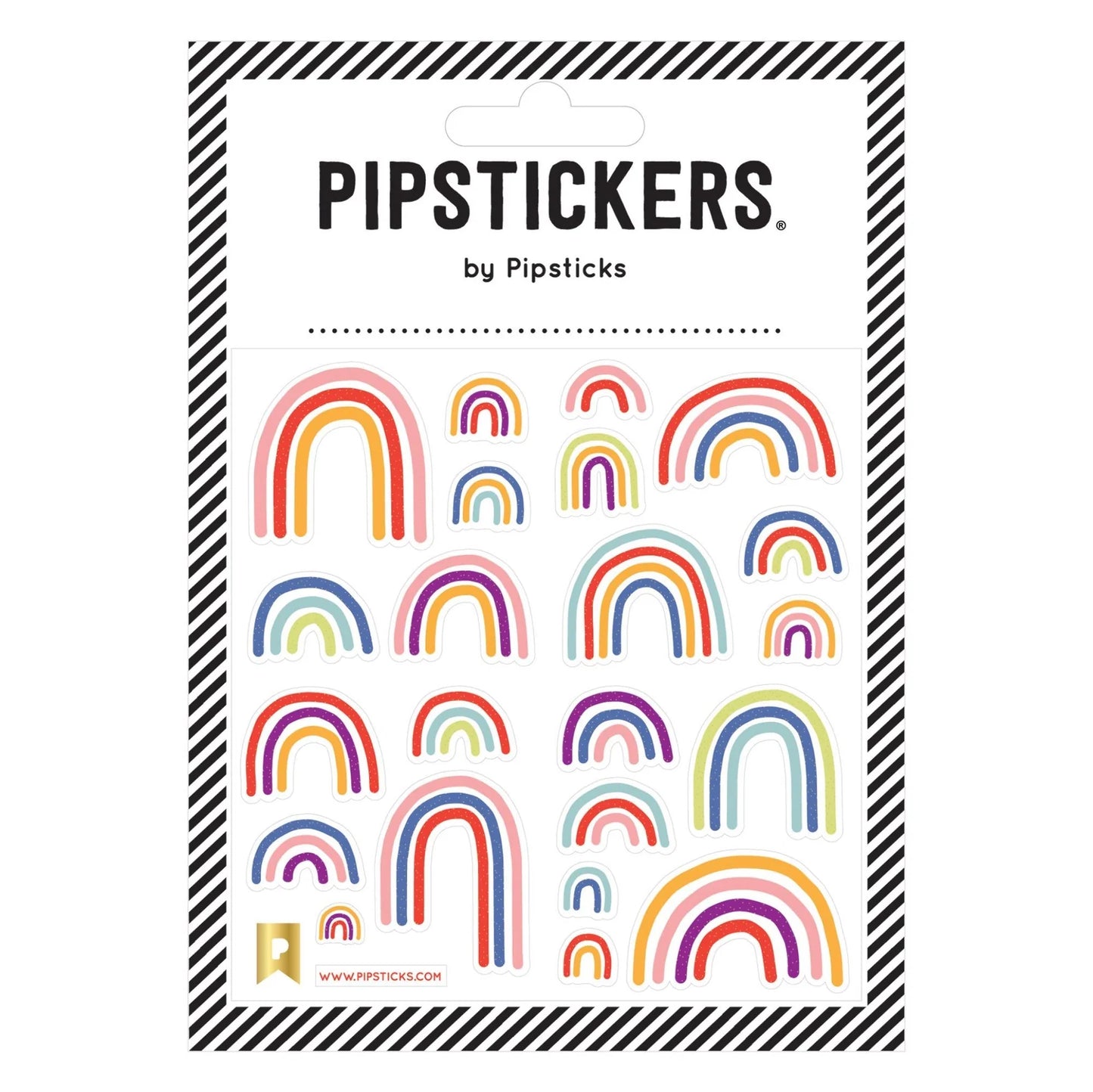 Sticker-Set All the Rainbows von Pipsticks mit bunten Regenbogen-Motiven auf mehreren Bögen