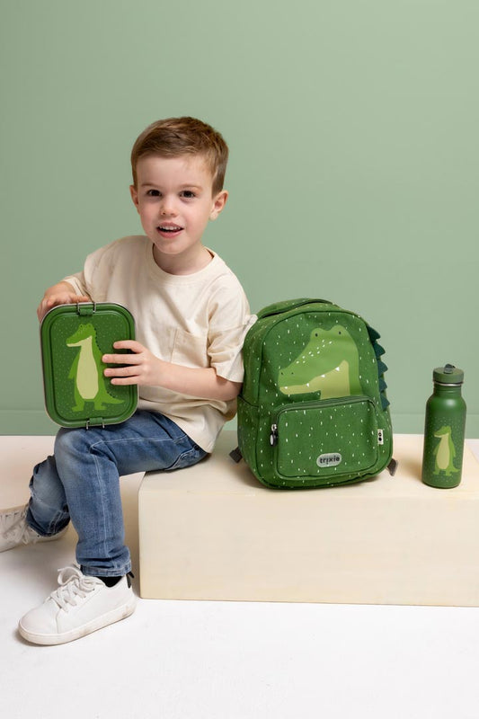 Edelstahl-Brotdose Trixie Mr. Alligator groß mit grünem Alligator-Design