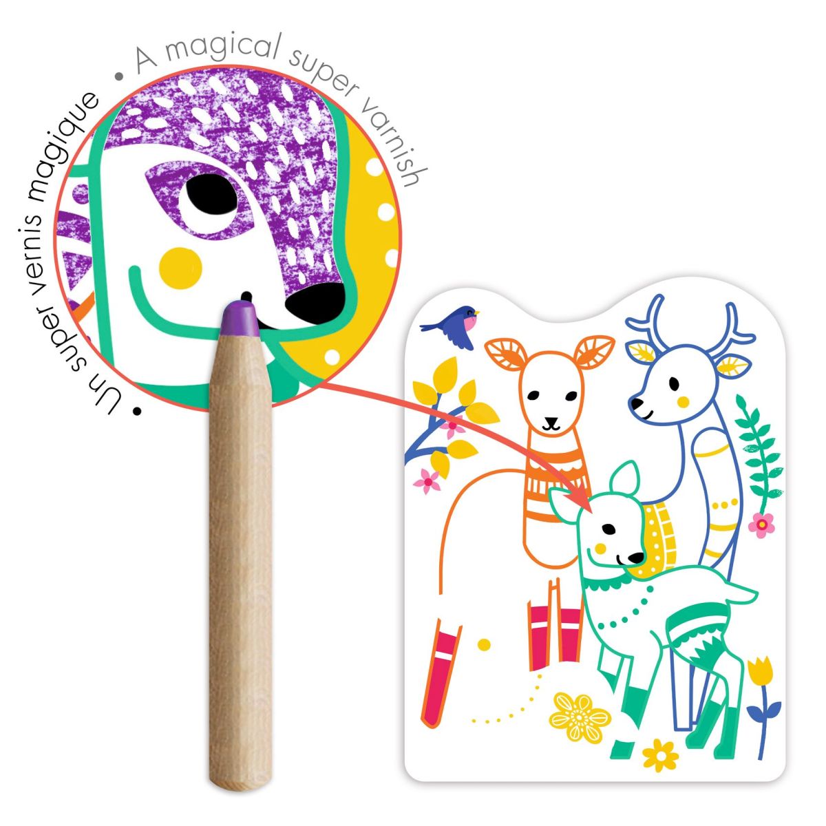 Djeco - Ausmalbilder 3-6: Waldfamilien Bild 6