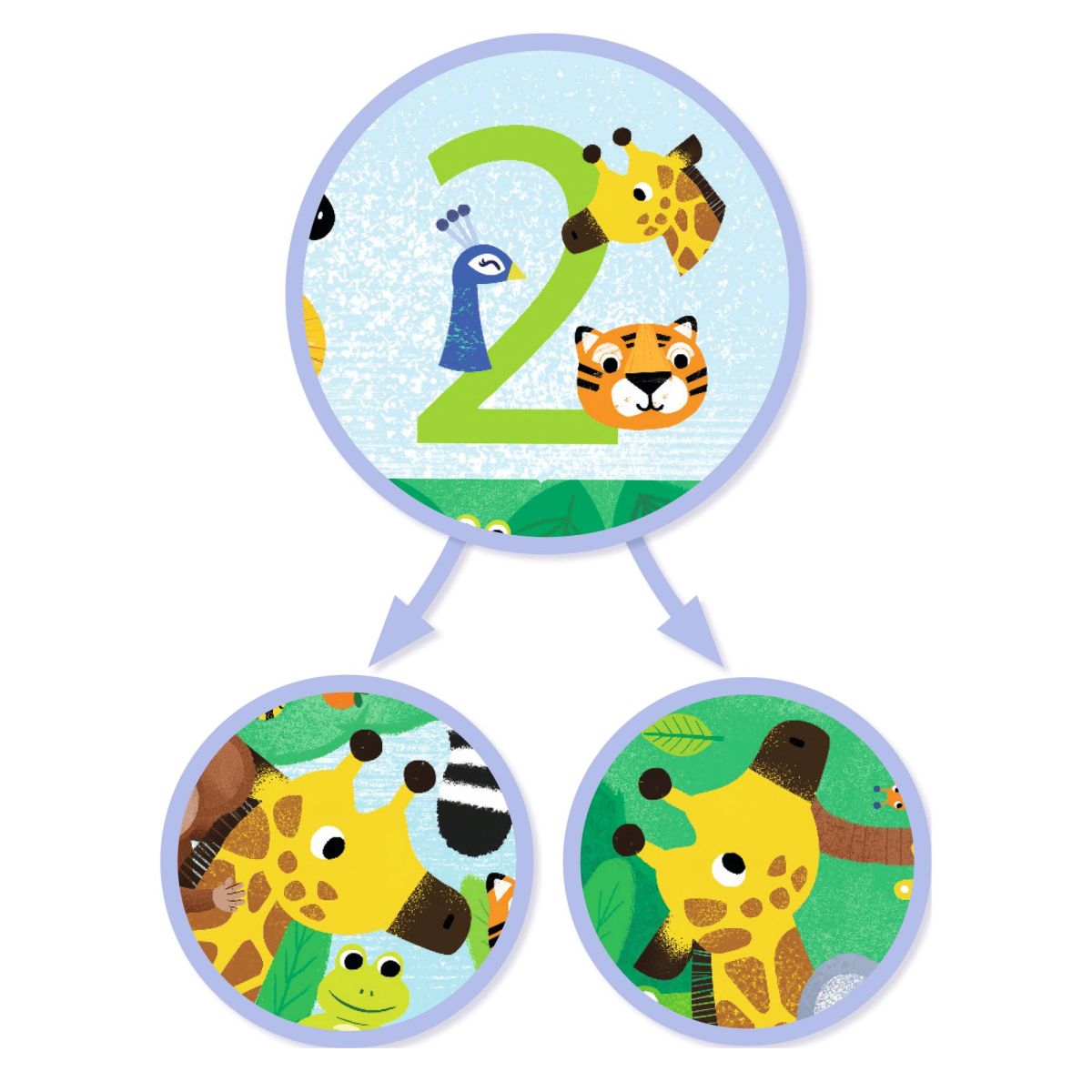 Djeco - Bodenpuzzle: 1 bis 10 Dschungel - 54 Teile Bild 6