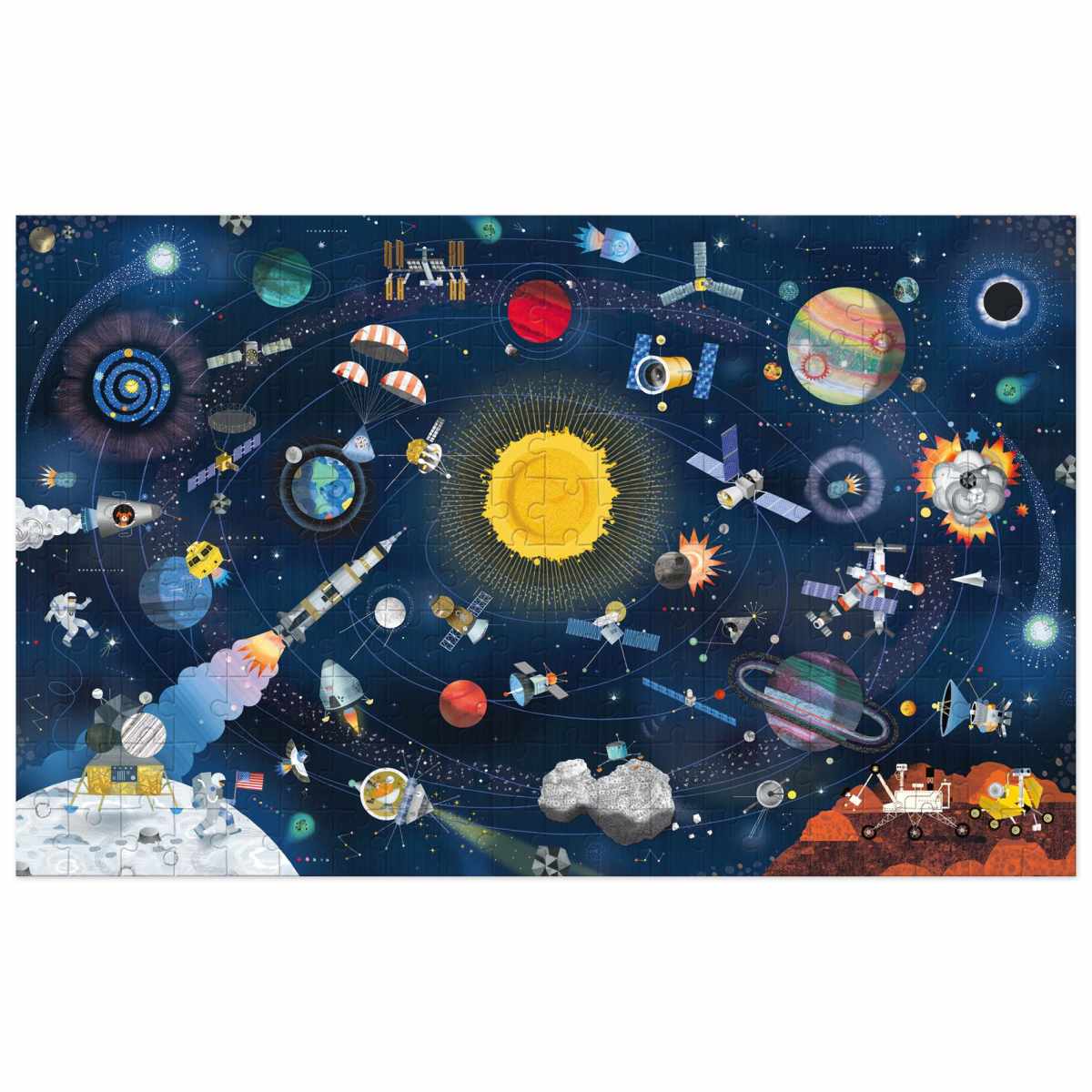 Djeco - Wimmelpuzzle: Der Weltraum - 200 Teile - DJ07413-C-RVB_1200