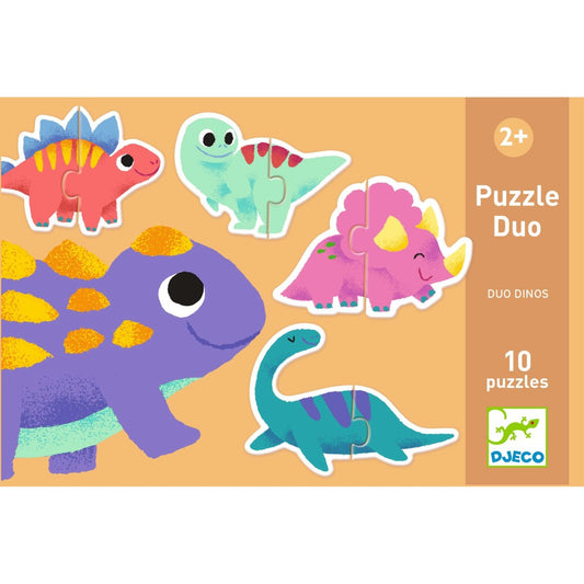 Djeco - Lernspiel: Puzzle duo: Dinos - DJ08263-B-RVB_1200