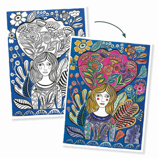 Djeco - Ausmalbilder XL: Blütezeit Bild 5