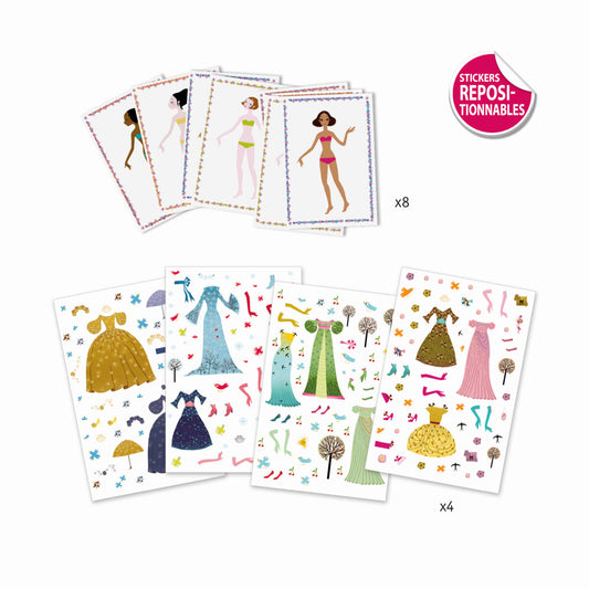 Djeco - Stickerpuppen: Papier Puppen - Durch die Jahreszeiten Bild 10