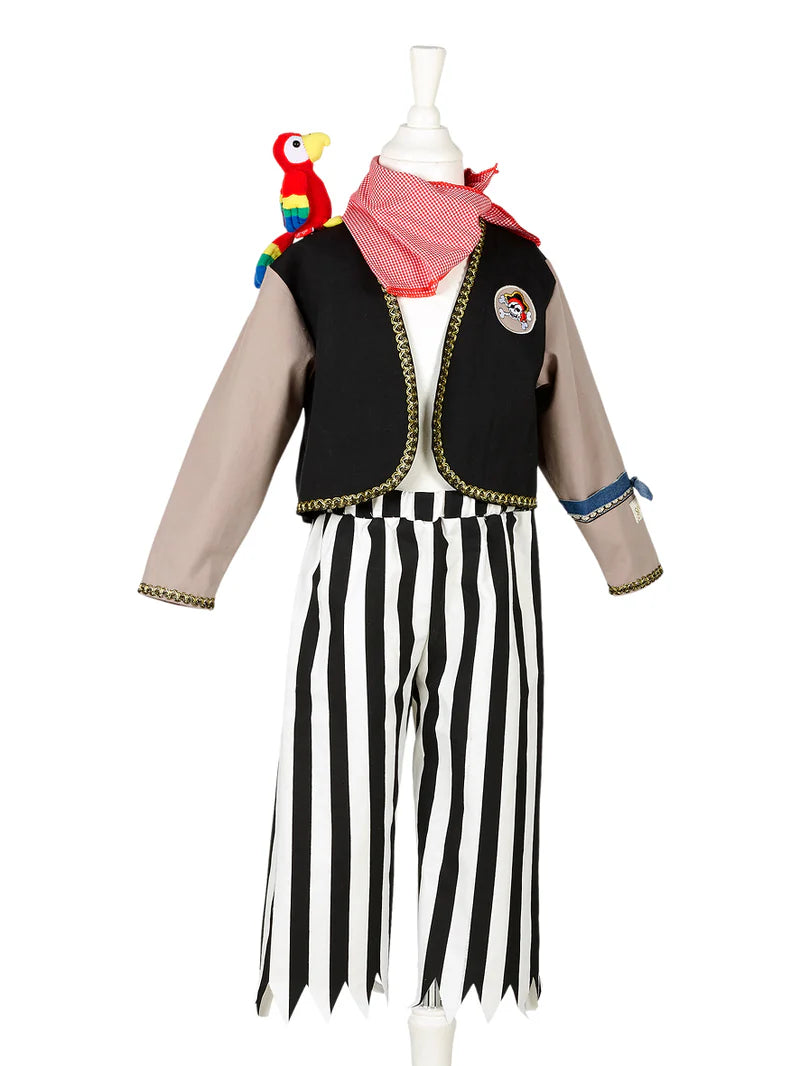 Piratenkostüm Duncan Souza in Größe 128-140 mit Jacke, Hut und Accessoires