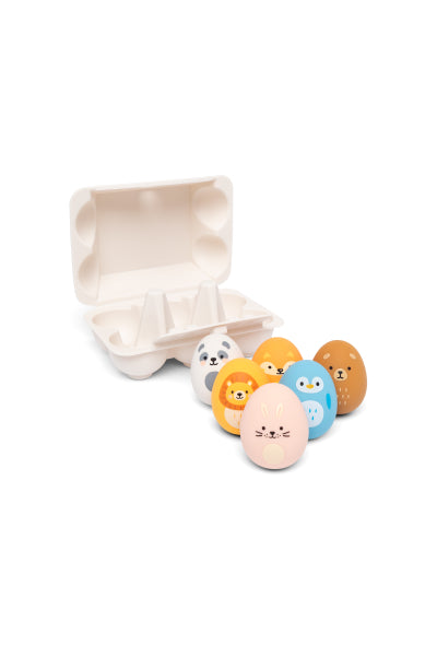 Little L - Egg Rattles Full Color - 6 Ei Rassel mit Tiergesicht