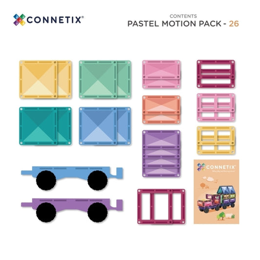 Connetix - Magnetbausteine Pastel Motion - Pack 26 Teile