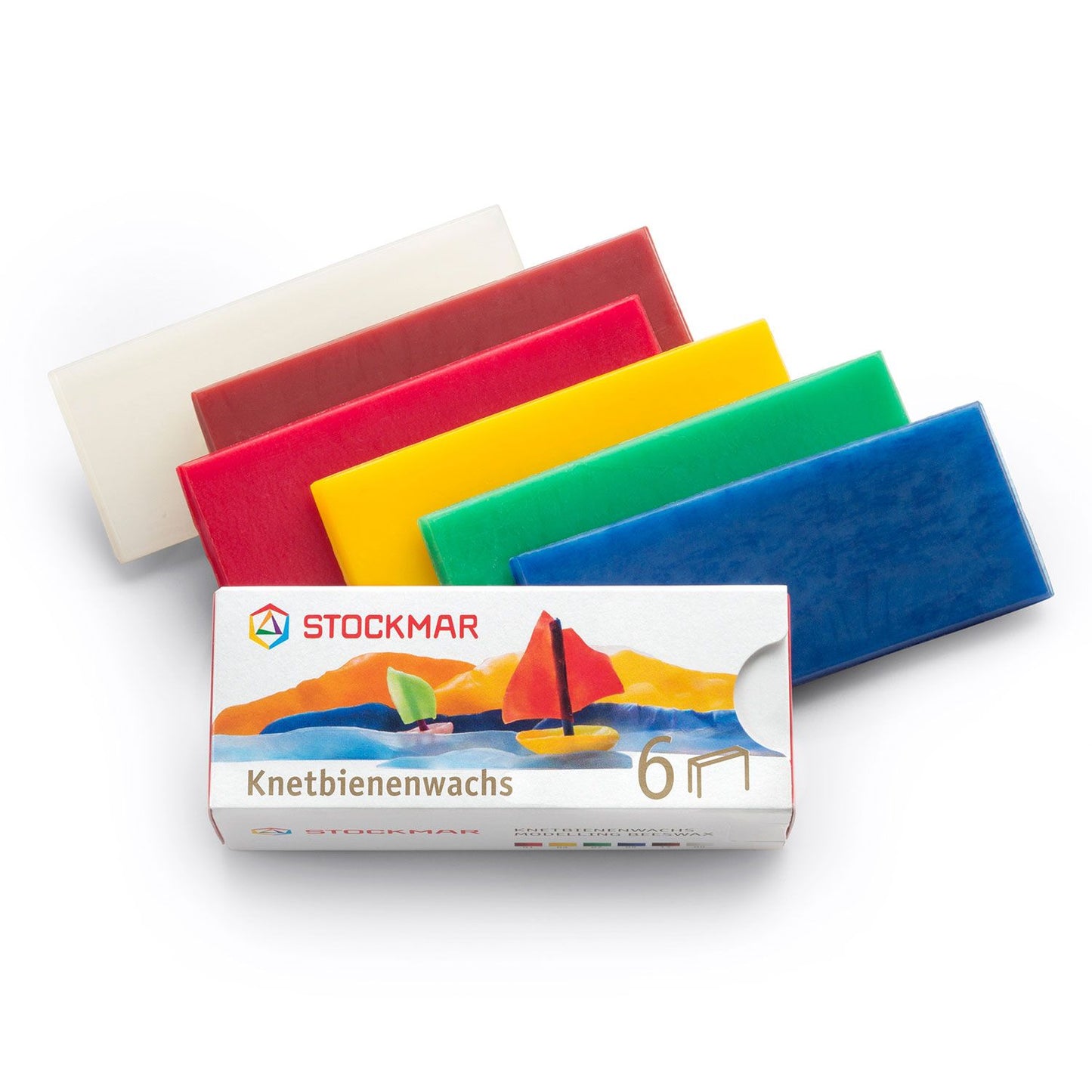 Stockmar - Knetbienenwachs 6 Farben 125gr.