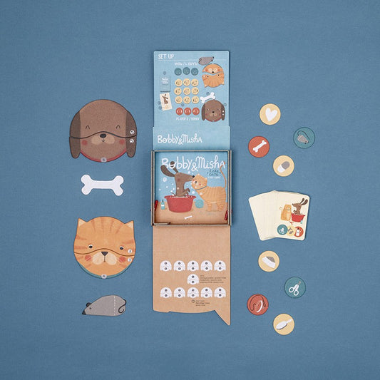 Londji Bobby & Misha Tiny Games Kartenspiel-Set mit bunten Illustrationen