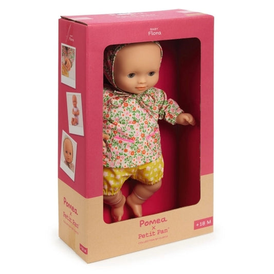 Stoffpuppe Flora POMEA 32 cm mit weichem Körper und bezauberndem Design