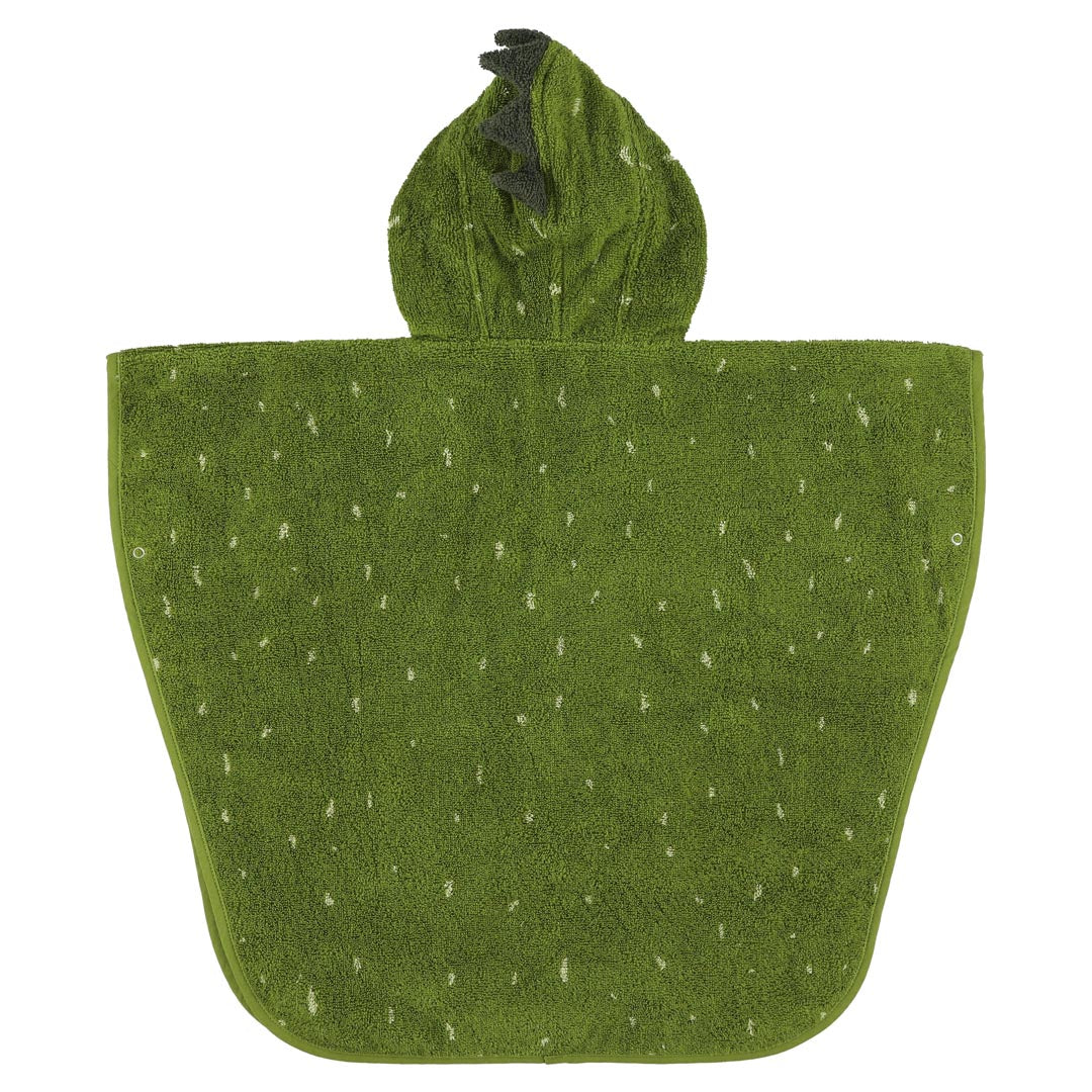 Kinderponcho Trixie Mr. Dino in Orange mit Dinosaurier-Motiv aus Baumwolle