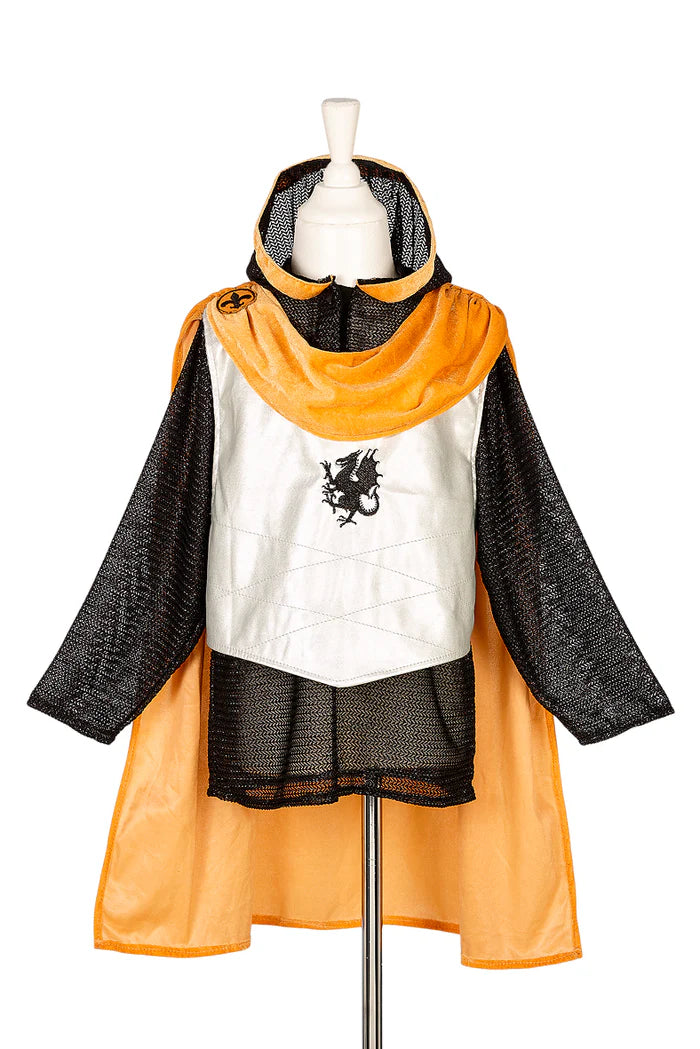 Ritterkostüm Ramon von Souza in Größe 128/140 cm mit Tunika und Rüstungsdetails