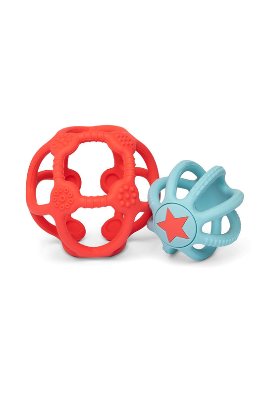 Little L - Sensorikspielzeug 2 Sensory Balls - orange und blau