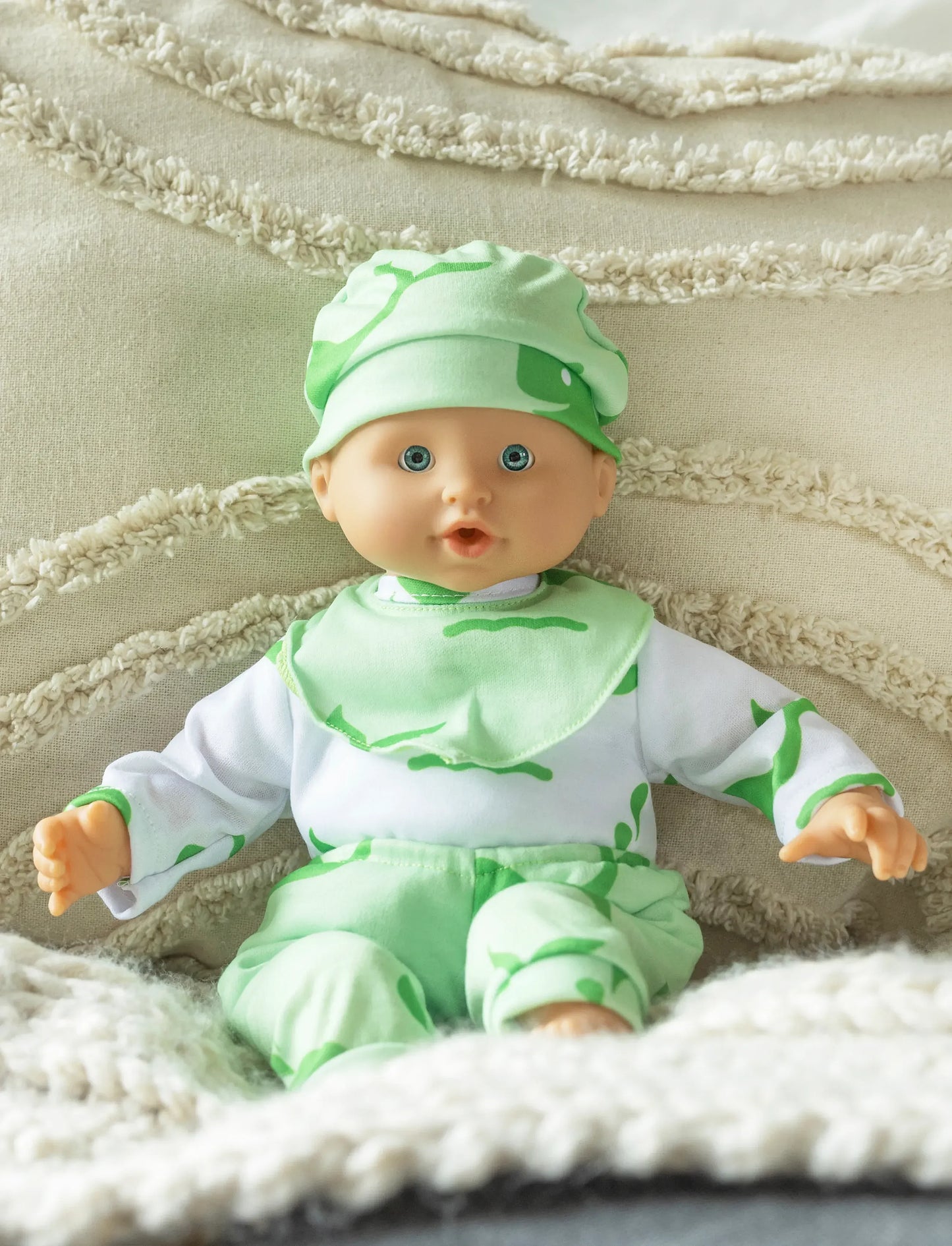 Lillan & Friends - Body und Hose, Mütze, Lätzchen - Wal (Gr.28-35cm)