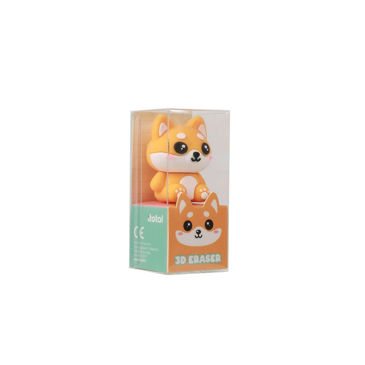 3D-Radiergummi Shiba-Hund in der durchsichtigen Schachtel