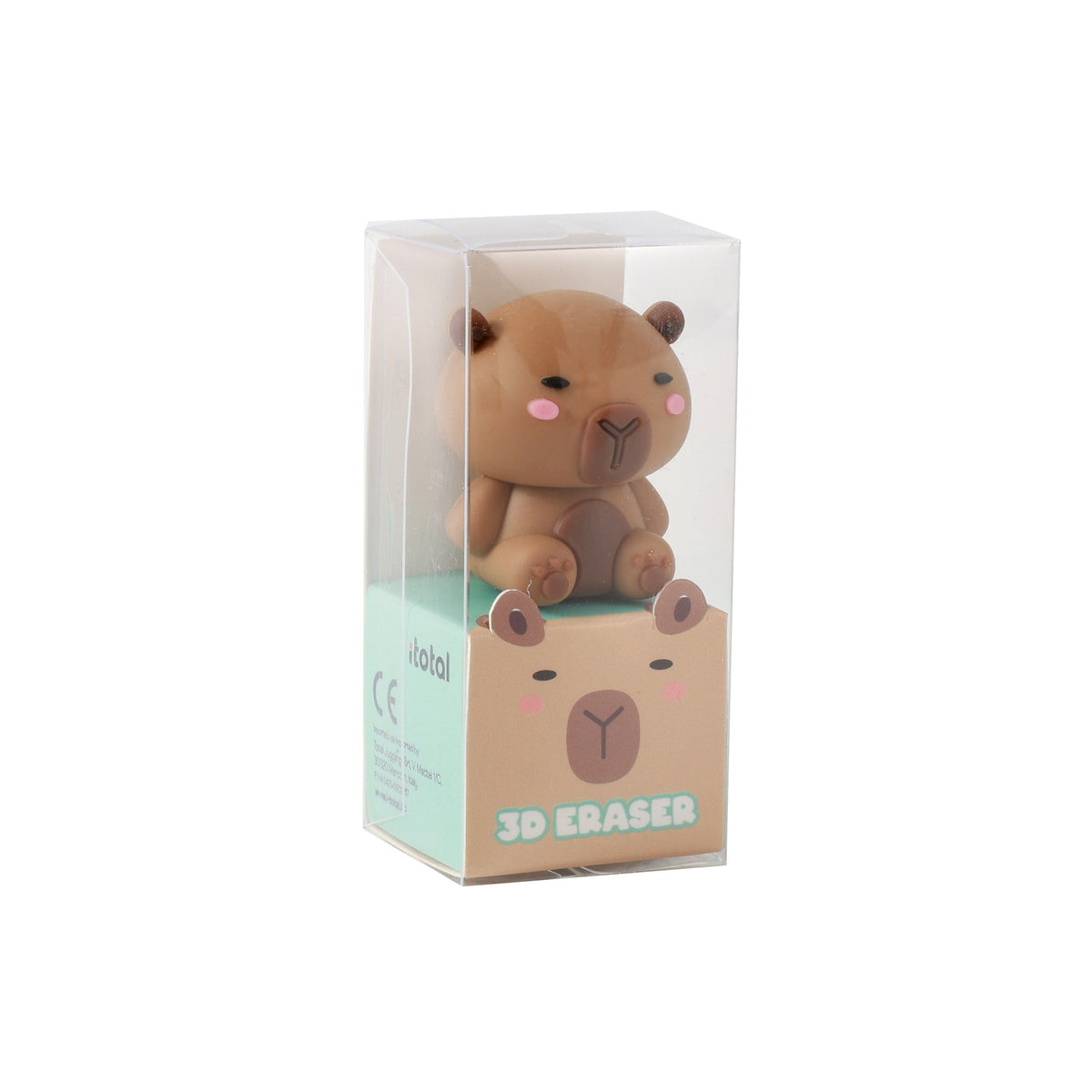 3D-Radiergummi Capybara in der durchsichtigen Schachtel