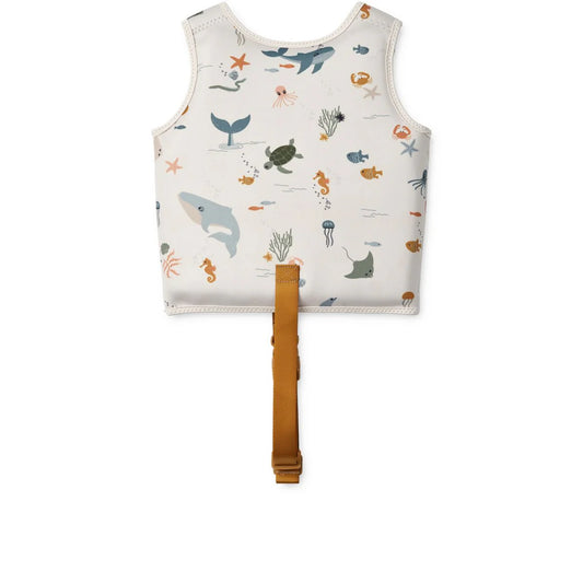 Dove Schwimmweste Liewood aus Neopren mit Meeresmuster für Kinder 11-15kg