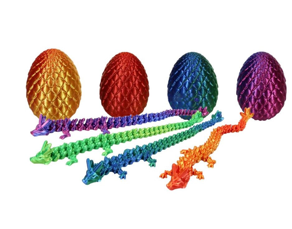 Kleine bunte Drachen-Eier Figuren Funtrading in verschiedenen Farben