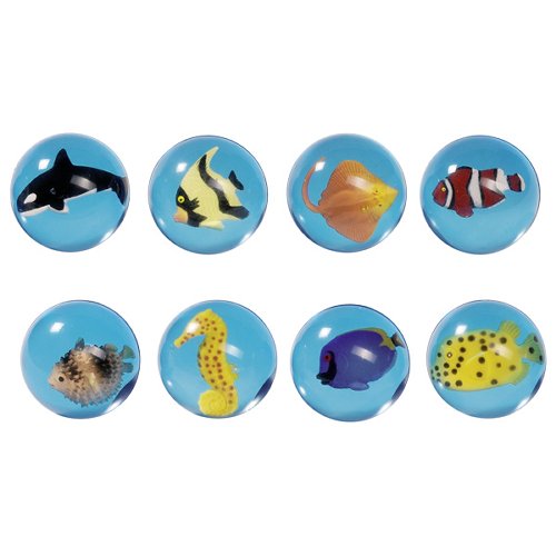 Goki - Flummy mit 3D Fischeinschluß - 1 Stück