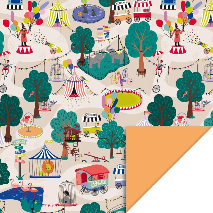 House of Products - Geschenkpapier 3m - Zirkus / Orange