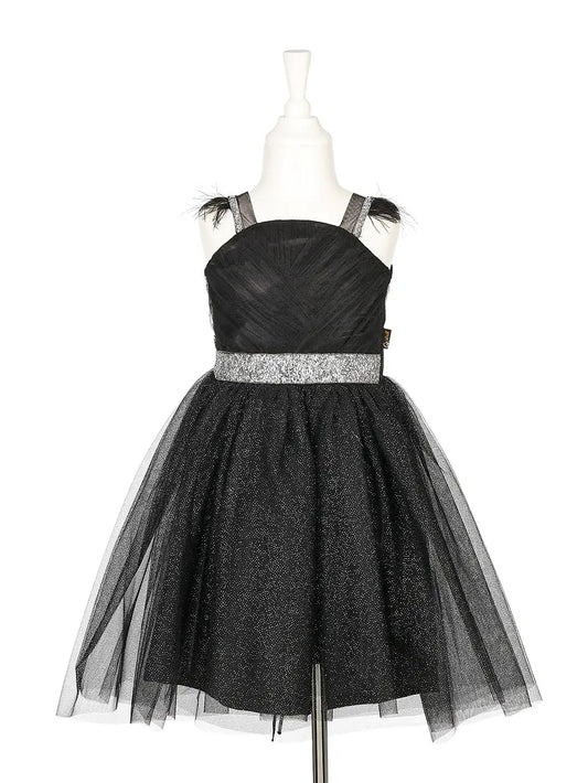 Souza Kostüm-Kleid Julietta auf Schaufensterpuppe, schwarzer Tüllrock mit Glitter-Gürtel