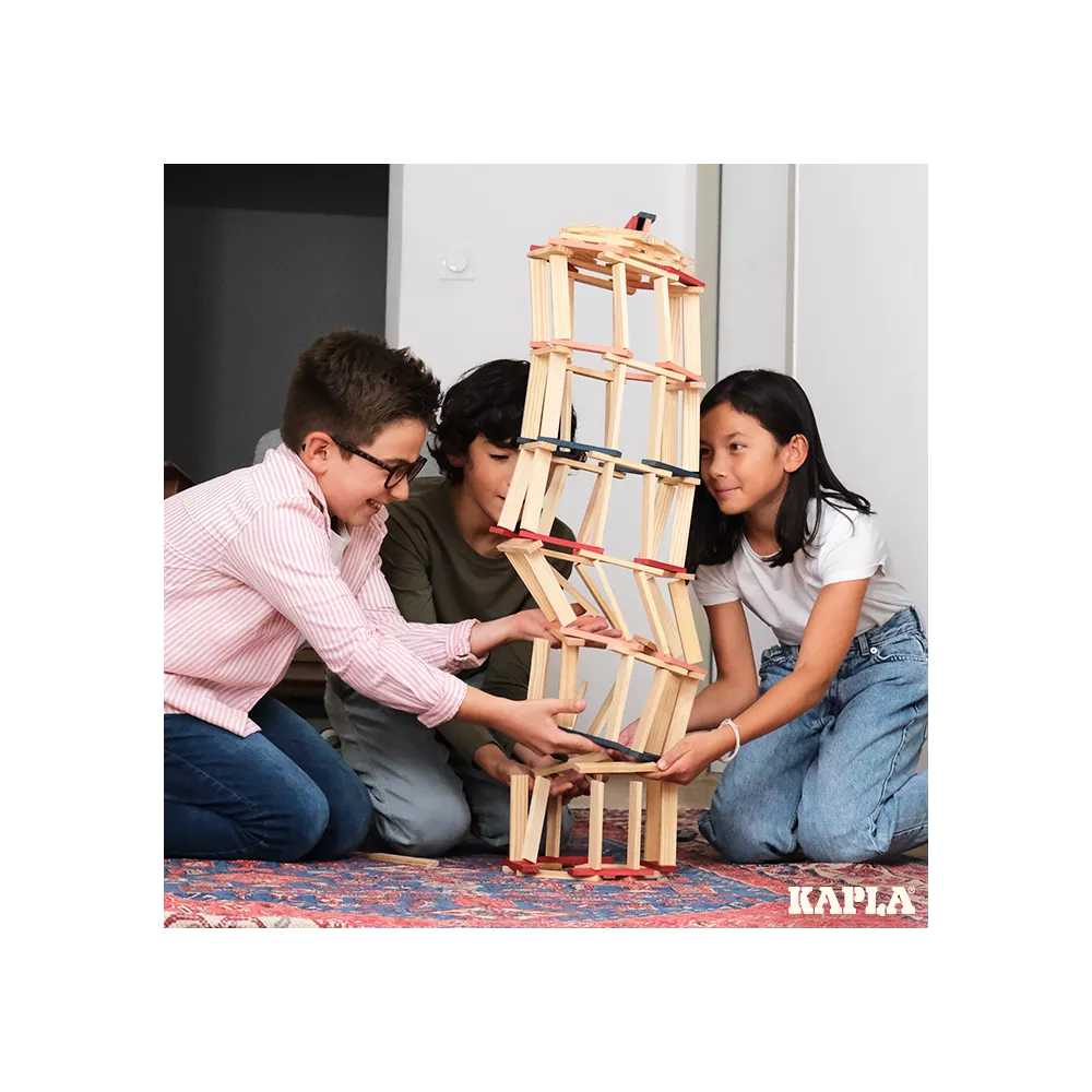 KAPLA - 120er BOX - ROT, ROSA, DUNKELBLAU