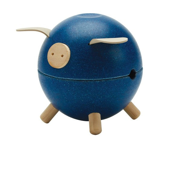 PlanToys - Sparschwein Orchard blau