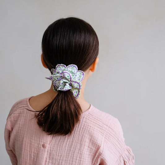 Mimi & Lula - Floral print scalloped scrunchie