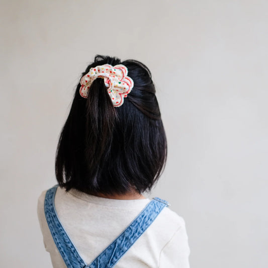 Mimi & Lula - Heart print scalloped scrunchie