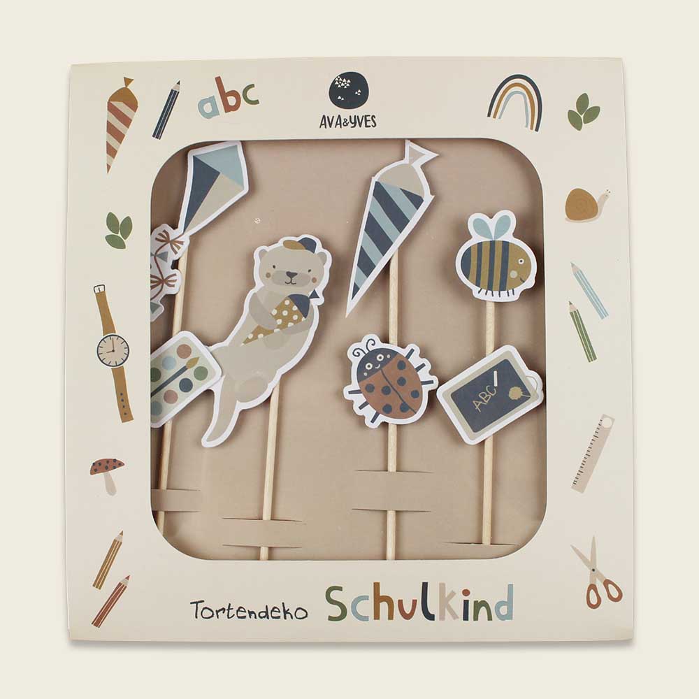 Ava & Yves - Cake Topper Nature Kids – Schulkind