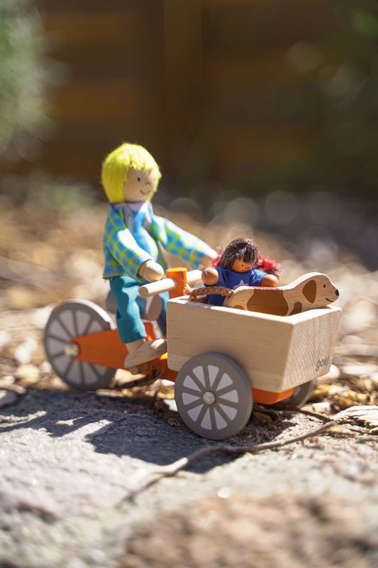 Goki - Lastenfarhrrad mit 2 Biegepuppen und Hund Bild 6