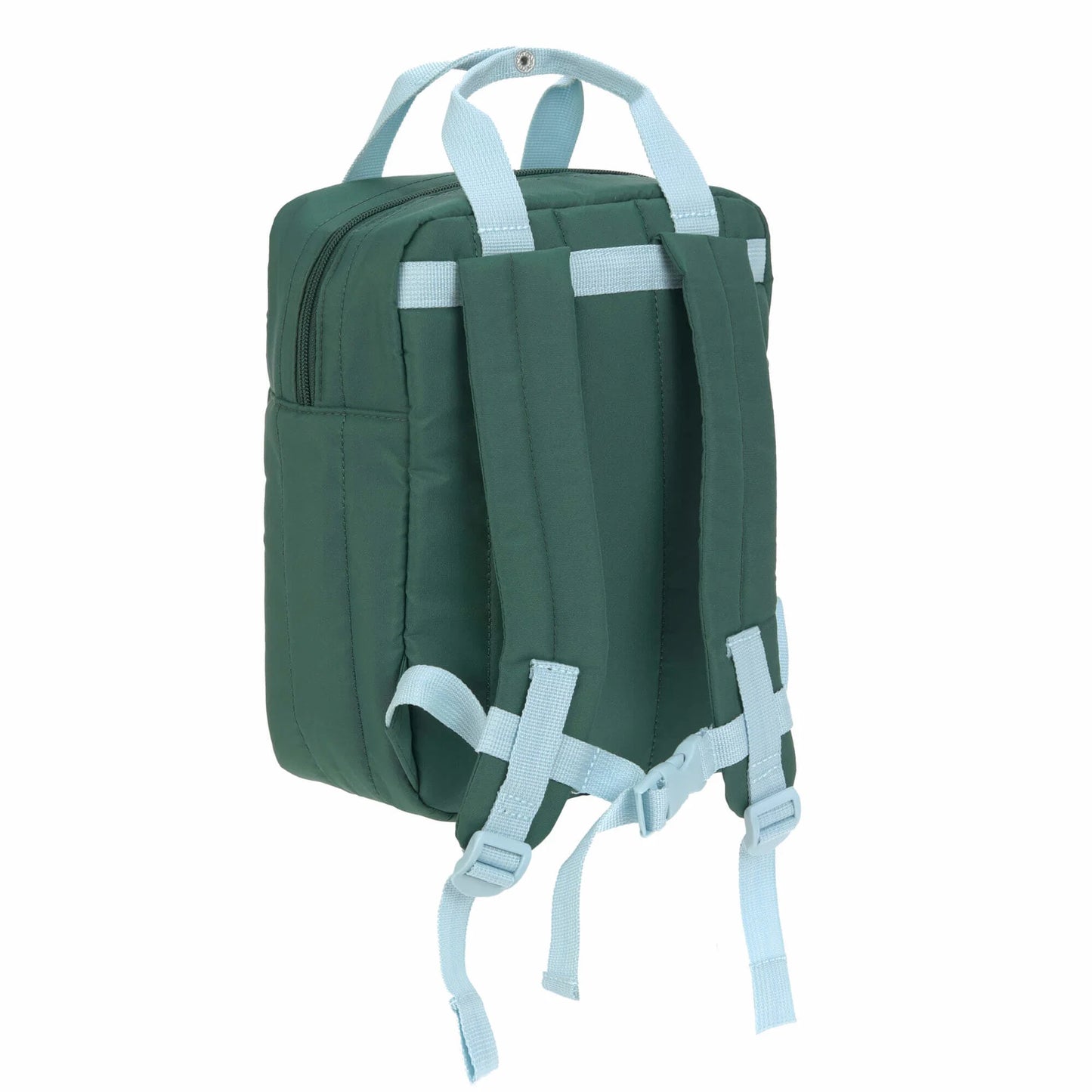 Kindergartenrucksack Lässig Square 7L Little Gang in Zitronengelb und Dunkelgrün mit gepolsterten Schultergurten