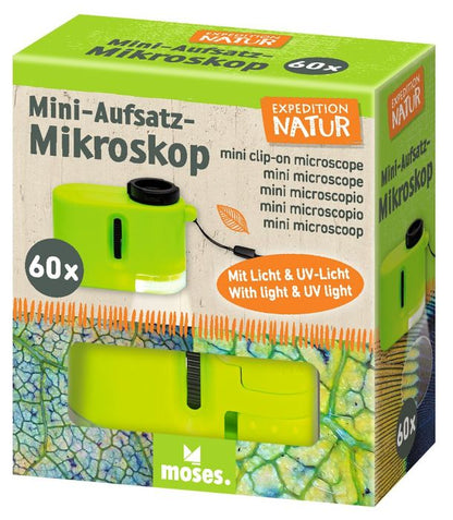 Kompaktes Mini-Mikroskop Expedition Natur von Moses mit LED- und UV-Licht