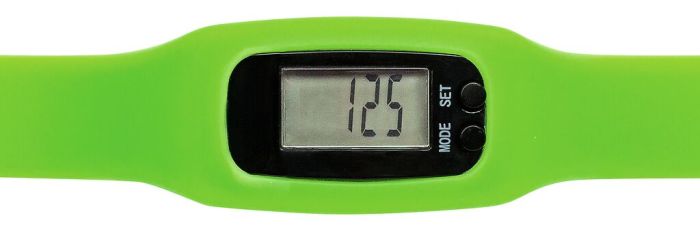 Digitale Armbanduhr mit Schrittzähler von Moses, schwarzes verstellbares Armband