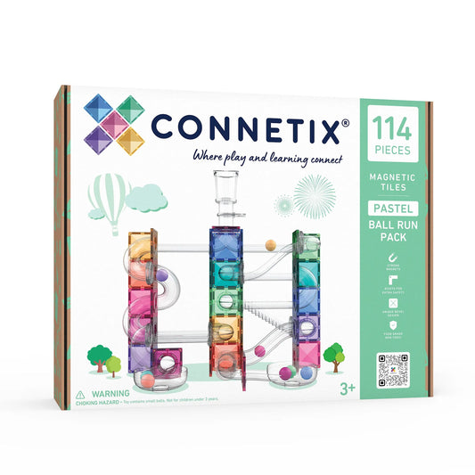 Verpackung Connetix Pastel Ball Run Pack mit 114 Teilen