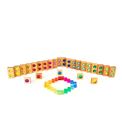 Bauspiel - 0152 Kleine Farbstraße mit Lichtbauwürfel 45 Teile