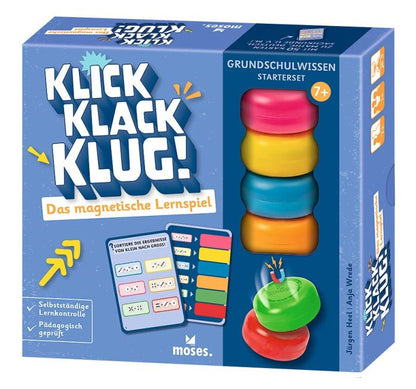 Magnetisches Lernkartenspiel Klick Klack Klug von Moses mit farbigen Magneten