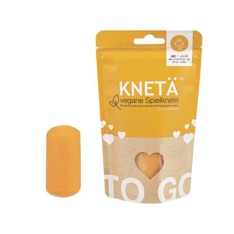 Knetä Bag vegane Spielknete in leuchtendem Orange, 100 Gramm