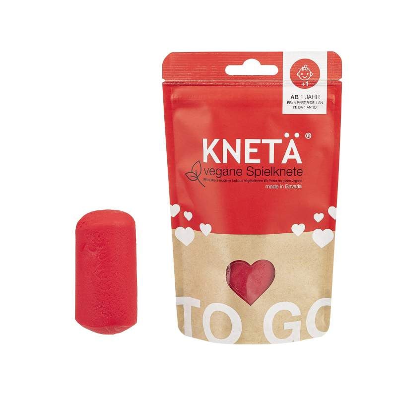 Knetä Bag vegane Spielknete rot in 100-Gramm-Beutel