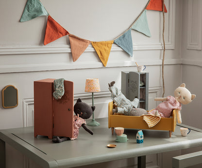 Maileg - Holz Bett, Mini - Gelb Bild 1