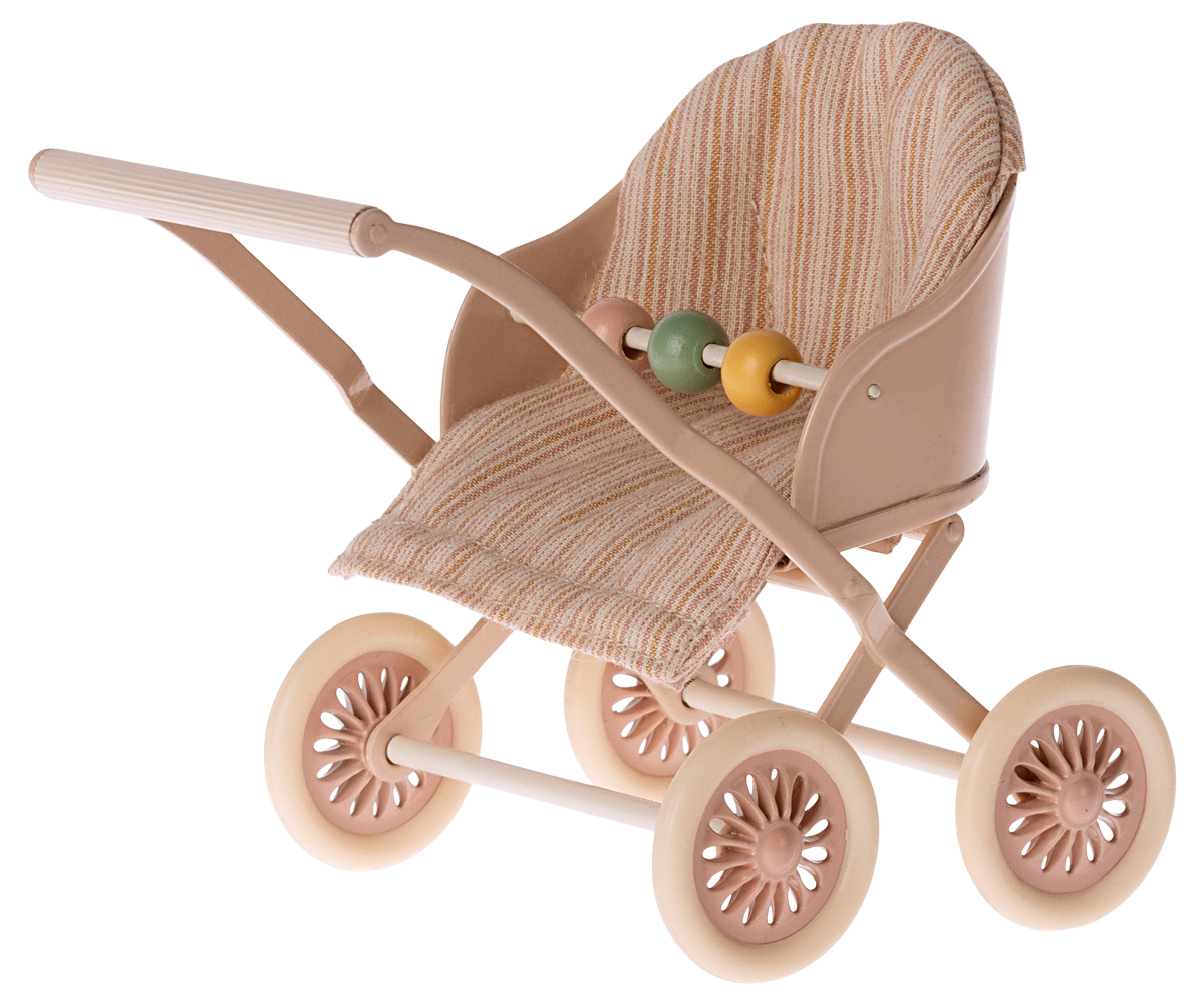 Maileg - Kinderwagen, Baby - Rose Bild 1