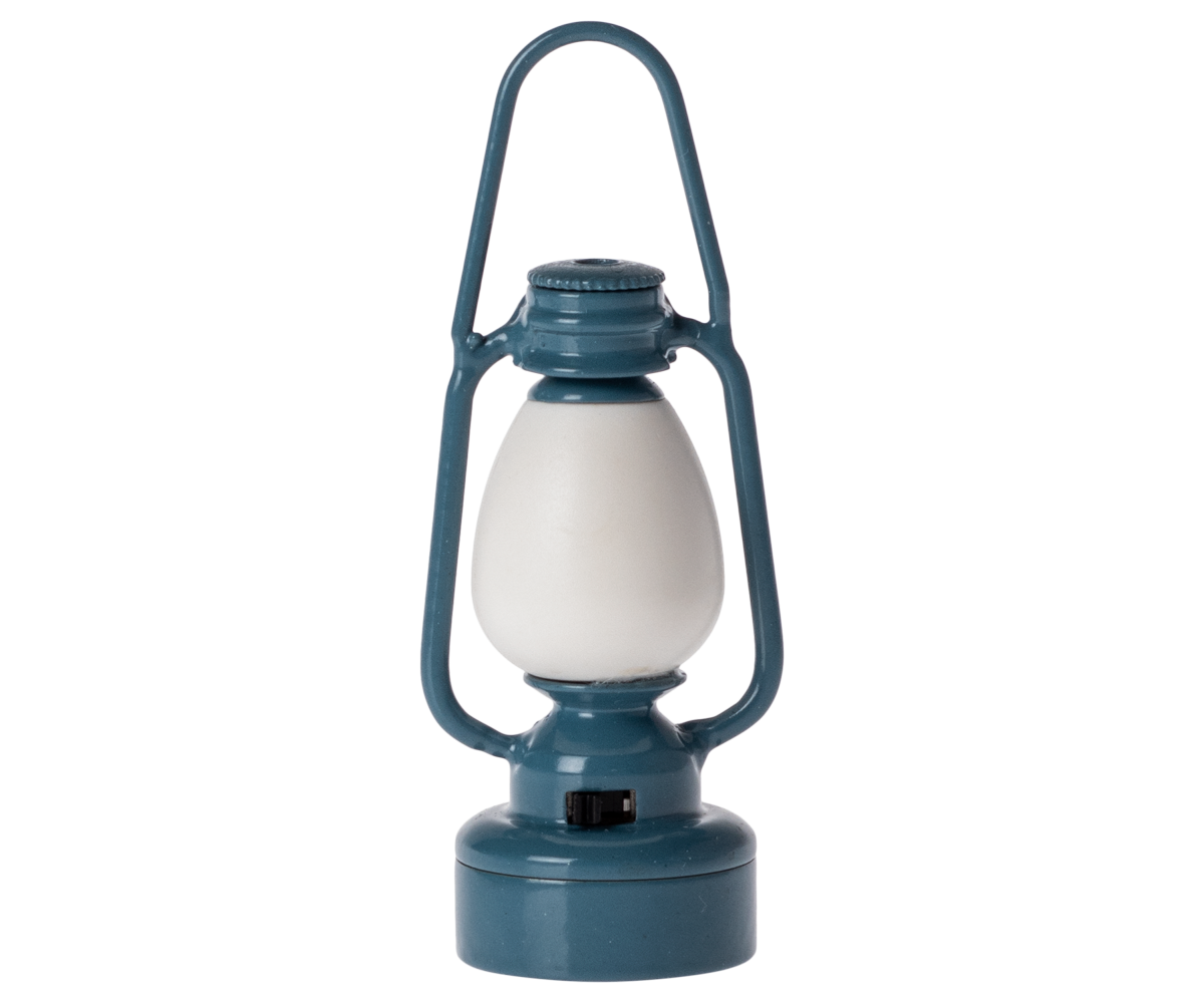 Vintage Laterne Maileg in Blau mit nostalgischem Design für Puppenhäuser